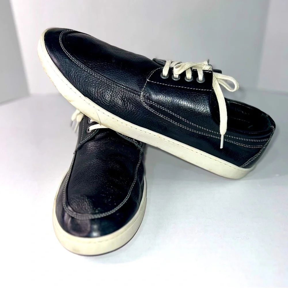 Flag Ltd Black Napa Leather Loafers Men’s Size 13